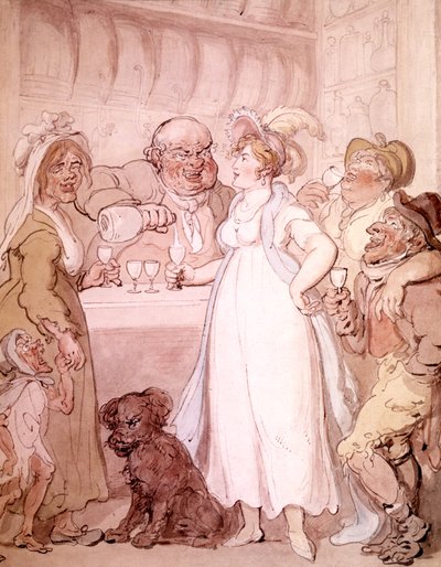 Un negozio di gin, c.1808-09 da Thomas Rowlandson